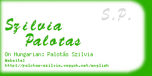 szilvia palotas business card